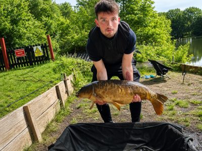 Date: 07/06/26<br />
Lake: Halstead Reservoir<br />
Angler: Theo<br />
Fish: Mirror Carp<br />
Weight: 25lb<br /> 2026-06-07-02